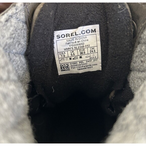Sorel Womens Slimpack 2 Lace Winter Waterproof Ankle Boots Size 7.5 Quarry Black - Picture 6 of 14
